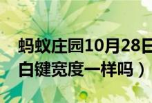 蚂蚁庄园10月28日今日答案大全（钢琴的黑白键宽度一样吗）