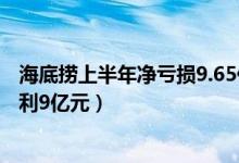 海底捞上半年净亏损9.65亿元怎么回事（海底捞去年同期盈利9亿元）