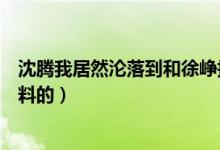 沈腾我居然沦落到和徐峥撞脸怎么回事（怀疑是徐峥对外爆料的）