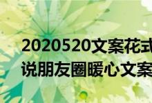 2020520文案花式朋友圈文案（520表白说说朋友圈暖心文案）