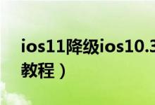 ios11降级ios10.3.2怎么做（苹果官方降级教程）