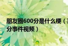 朋友圈600分是什么梗（喜来登600分女孩 武汉喜来登600分事件视频）