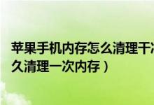 苹果手机内存怎么清理干净最快（苹果手机怎么清理内存,多久清理一次内存）