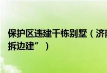 保护区违建千栋别墅（济南市委调查 违建别墅“屡拆不尽边拆边建”）