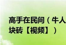 高手在民间（牛人秀无敌铁砂掌一掌劈碎18块砖【视频】）