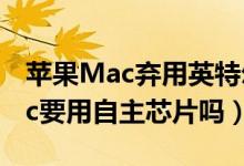 苹果Mac弃用英特尔芯片什么情况（苹果Mac要用自主芯片吗）