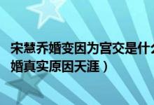 宋慧乔婚变因为宫交是什么意思（宋仲基宋慧乔宫交 双宋离婚真实原因天涯）