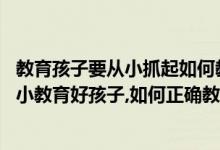 教育孩子要从小抓起如何教育孩子（如何教育好孩子,如何从小教育好孩子,如何正确教育和引导孩子）