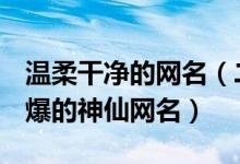 温柔干净的网名（二字网名干净2022 温柔到爆的神仙网名）