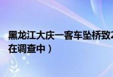 黑龙江大庆一客车坠桥致2死7伤什么情况（目前事故原因正在调查中）