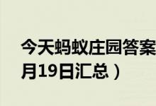 今天蚂蚁庄园答案是什么（蚂蚁庄园答案12月19日汇总）