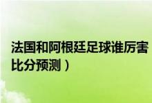 法国和阿根廷足球谁厉害（谁会赢 法国vs阿根廷历史战绩和比分预测）