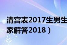 清宫表2017生男生女图（清宫表准吗2017专家解答2018）