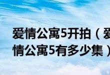 爱情公寓5开拍（爱情公寓5是最后一部么 爱情公寓5有多少集）