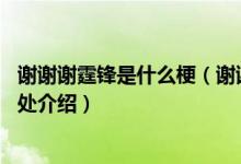 谢谢谢霆锋是什么梗（谢谢谢霆锋表情包 谢谢谢霆锋含义出处介绍）