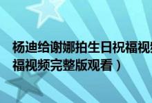 杨迪给谢娜拍生日祝福视频太搞笑了（杨迪给谢娜拍生日祝福视频完整版观看）