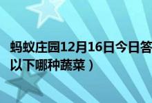 蚂蚁庄园12月16日今日答案大全（宋朝人吃火锅时可以吃到以下哪种蔬菜）