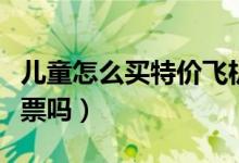 儿童怎么买特价飞机票（儿童可以买成人特价票吗）