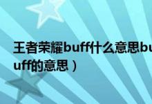 王者荣耀buff什么意思buff加成又是什么意思（王者荣耀buff的意思）