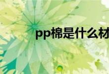 pp棉是什么材质（什么是PP棉）