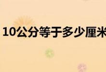 10公分等于多少厘米（公分和厘米了解一下）