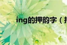 ing的押韵字（押ing韵的字有哪些）