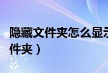 隐藏文件夹怎么显示（怎么显示隐藏文件和文件夹）