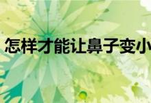 怎样才能让鼻子变小（鼻子变小的自然妙招）