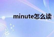 minute怎么读（minute怎么造句）