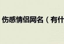 伤感情侣网名（有什么比较伤感的情侣网名）