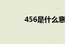 456是什么意思（456的意思）