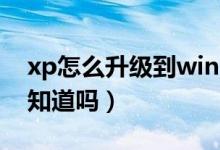 xp怎么升级到win7（xp怎么升级到win7你知道吗）