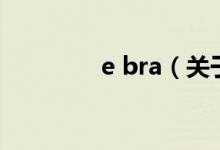 e bra（关于e bra的介绍）