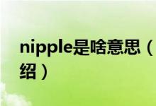 nipple是啥意思（关于nipple是啥意思的介绍）