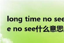 long time no see什么意思（关于long time no see什么意思的介绍）