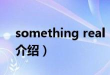 something real（关于something real的介绍）