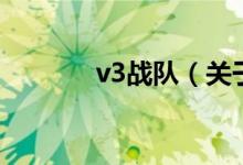 v3战队（关于v3战队的介绍）