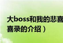 大boss和我的悲喜录（关于大boss和我的悲喜录的介绍）