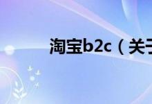 淘宝b2c（关于淘宝b2c的介绍）