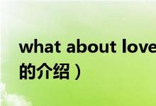 what about love（关于what about love的介绍）