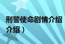 刑警使命剧情介绍（关于刑警使命剧情介绍的介绍）