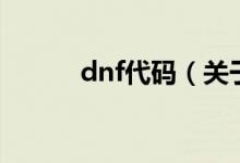 dnf代码（关于dnf代码的介绍）