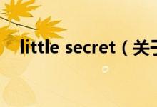 little secret（关于little secret的介绍）