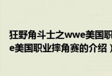 狂野角斗士之wwe美国职业摔角赛（关于狂野角斗士之wwe美国职业摔角赛的介绍）