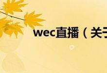 wec直播（关于wec直播的介绍）