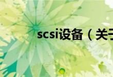 scsi设备（关于scsi设备的介绍）