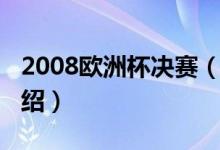 2008欧洲杯决赛（关于2008欧洲杯决赛的介绍）