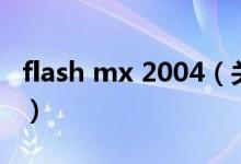 flash mx 2004（关于flash mx 2004的介绍）