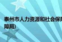 泰州市人力资源和社会保障局网站(泰州市人力资源和社会保障局)