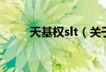 天基权slt（关于天基权slt的介绍）